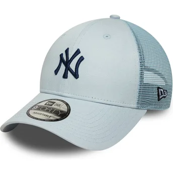 Blaue verstellbare Trucker-Kappe mit marineblauen Logo 9FORTY Homefield der New York Yankees MLB von New Era