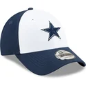 new-era-curved-brim-youth-9forty-the-league-dallas-cowboys-nfl-white-and-navy-blue-adjustable-cap
