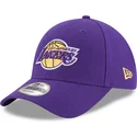 new-era-curved-brim-youth-9forty-the-league-los-angeles-lakers-nba-purple-adjustable-cap