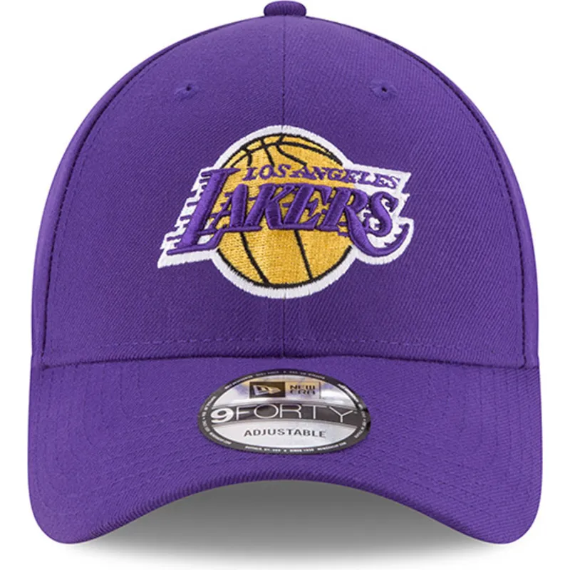 violette-gebogene-verstellbare-kappe-fur-kinder-9forty-the-league-der-los-angeles-lakers-nba-von-new-era