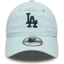 verstellbare-blaue-kappe-mit-gebogenem-schirm-und-marineblauem-logo-9twenty-linen-der-los-angeles-dodgers-mlb-von-new-era