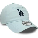 verstellbare-blaue-kappe-mit-gebogenem-schirm-und-marineblauem-logo-9twenty-linen-der-los-angeles-dodgers-mlb-von-new-era