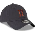 verstellbare-graue-9twenty-core-classic-kappe-der-detroit-tigers-mlb-von-new-era