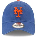 blaue-verstellbare-gebogene-kappe-9twenty-core-classic-der-new-york-mets-mlb-von-new-era