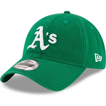 Cepur izliekta zaļš regulējama lente 9TWENTY Core Classic no Oakland Athletics MLB no New Era