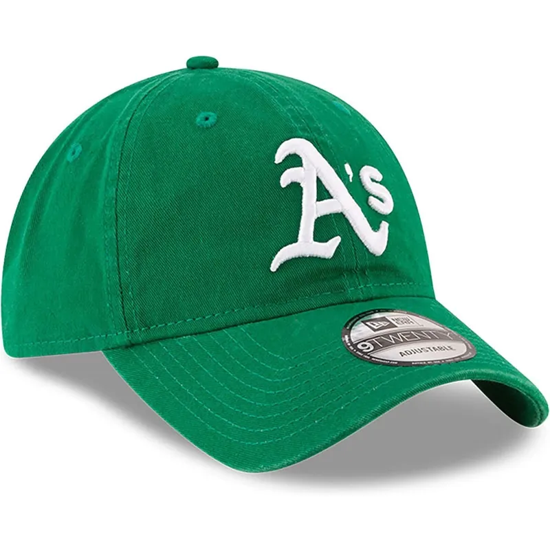 cap-izliekta-green-adjustable-strap-9twenty-core-classic-no-oakland-athletics-mlb-no-new-era