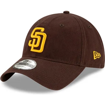 New Era Curved Brim 9TWENTY Core Classic San Diego Padres MLB Brown Adjustable Cap