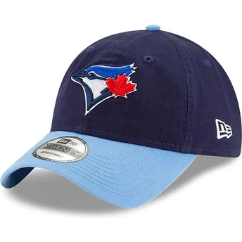 Marineblaue verstellbare gebogene Kappe 9TWENTY Core Classic der Toronto Blue Jays MLB von New Era