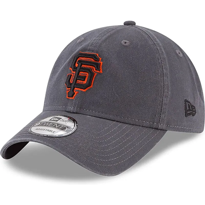 graue-verstellbare-curved-cap-9twenty-core-classic-der-san-francisco-giants-mlb-von-new-era