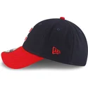 gebogene-marineblaue-und-rote-verstellbare-kappe-9forty-the-league-der-cleveland-guardians-mlb-von-new-era