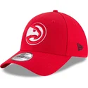 rote-verstellbare-9forty-kappe-the-league-von-atlanta-hawks-nba-von-new-era