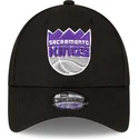 schwarze-verstellbare-9forty-the-league-kappe-der-sacramento-kings-nba-von-new-era