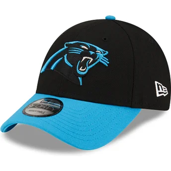 Schwarze und blaue verstellbare Curved Cap 9FORTY The League der Carolina Panthers NFL von New Era