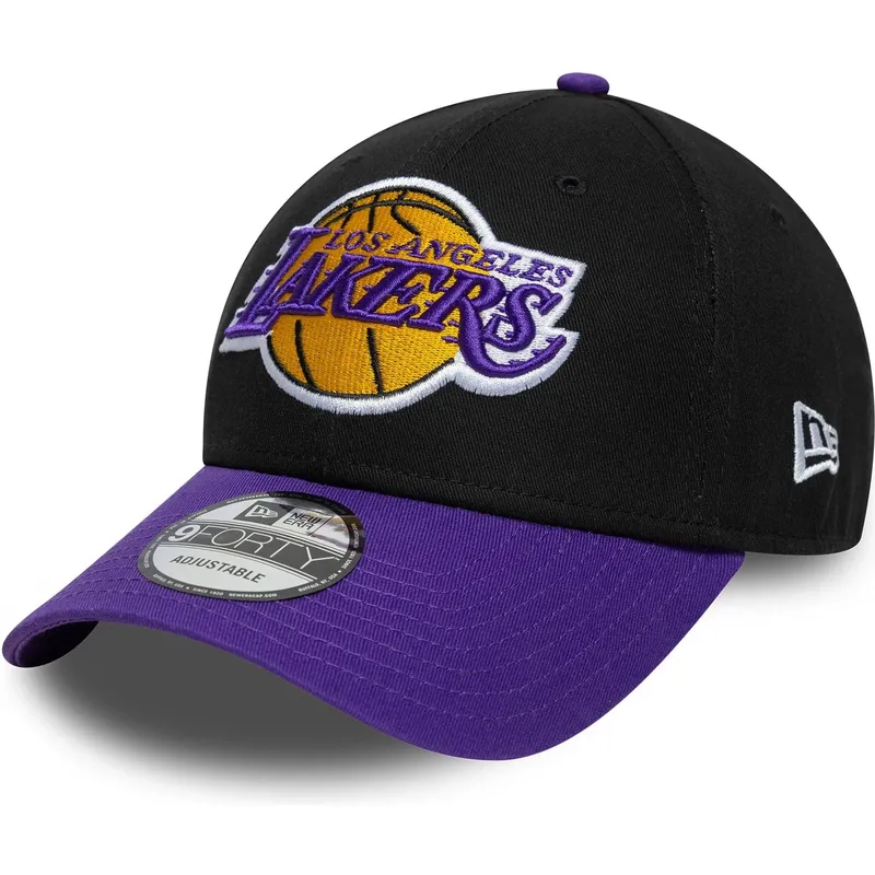 cepur-izliekta-melns-regulejams-9forty-side-patch-no-los-angeles-lakers-nba-no-new-era