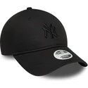 new-era-mlb-new-york-yankees-9twenty-bow-back-damen-verstellbare-schwarze-kappe-mit-schwarzem-logo