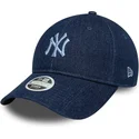 cap-izliekta-navy-blue-adjustable-strap-9twenty-denim-no-new-york-yankees-mlb-no-new-era