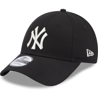 Cepur izliekta melns regulējama lente 9FORTY Metallic no New York Yankees MLB no New Era