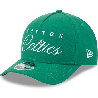 Grüne Snapback-Kappe mit gebogenem Schirm 9FORTY M-Crown Draft 2025 der Boston Celtics NBA von New Era