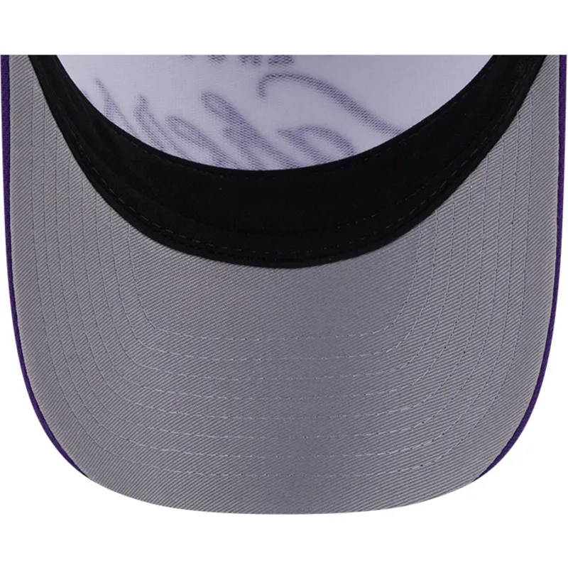 weisse-und-violette-gebogene-snapback-kappe-9forty-m-crown-draft-2025-der-los-angeles-lakers-nba-von-new-era