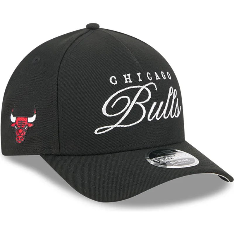 schwarze-gebogene-snapback-kappe-9forty-m-crown-draft-2025-der-chicago-bulls-nba-von-new-era