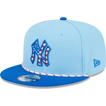 Blaue Snapback-Kappe 9FIFTY 4th July New York Yankees MLB von New Era