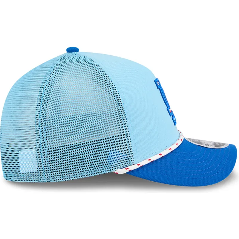 cepur-izliekta-truckeris-zils-snapback-9forty-m-crown-a-frame-4th-july-no-los-angeles-dodgers-mlb-no-new-era