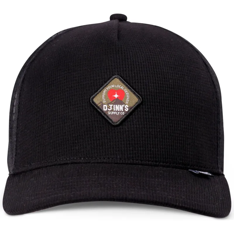 cepur-izliekta-truckeris-melns-snapback-mountain-hft-waffle-no-djinns