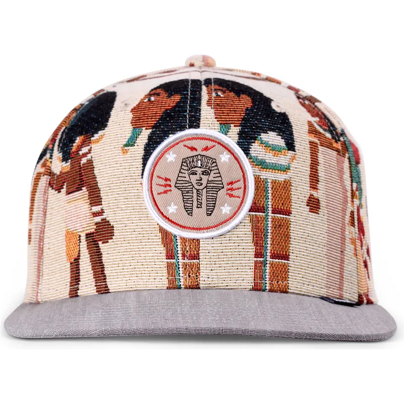 beige-och-gra-platt-keps-snapback-tutanch-linen-fran-djinns
