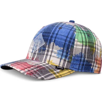 Mehrfarbige gebogene Snapback-Kappe 6P TrueFit Dirty Check von Djinns