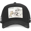 cap-izliekta-black-snapback-tom-and-jerry-looney-tunes-no-capslab