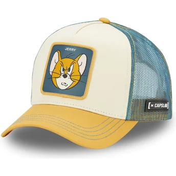 Capslab Looney Tunes Jerry TAJ6 JER beige und blaue Trucker-Kappe
