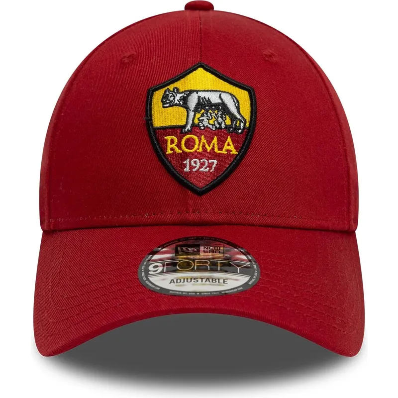 cepur-izliekta-sarkans-regulejams-9forty-core-no-associazione-sportiva-roma-serie-a-no-new-era