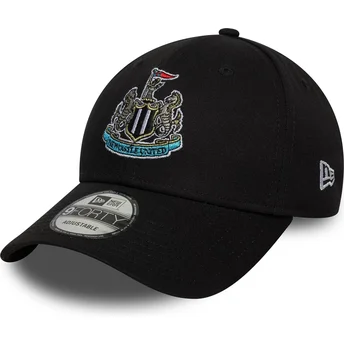 New Era Curved Brim 9FORTY Core Newcastle United Football Club Premier League Black Adjustable Cap