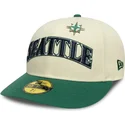 beige-und-grune-gebogene-fitted-cap-59fifty-all-star-game-pin-der-seattle-mariners-mlb-von-new-era