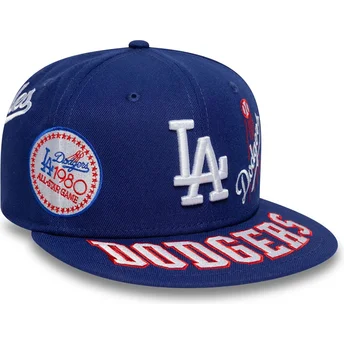 Gorra plana azul ajustada 59FIFTY All Over de Los Angeles...