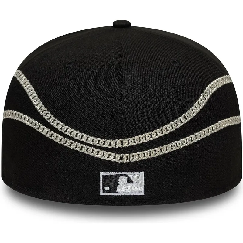 cepur-plakana-melns-pieguloss-59fifty-chain-wrap-no-chicago-white-sox-mlb-no-new-era