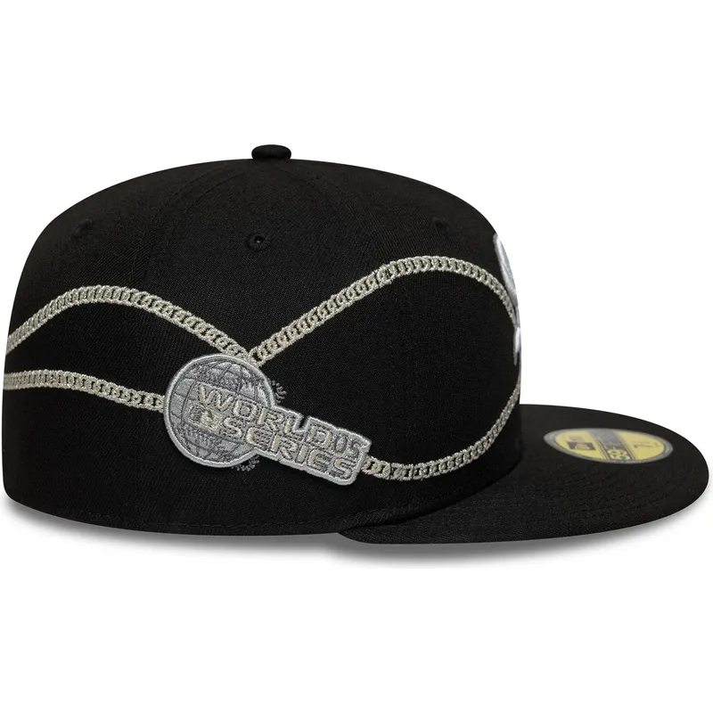 cepur-plakana-melns-pieguloss-59fifty-chain-wrap-no-chicago-white-sox-mlb-no-new-era