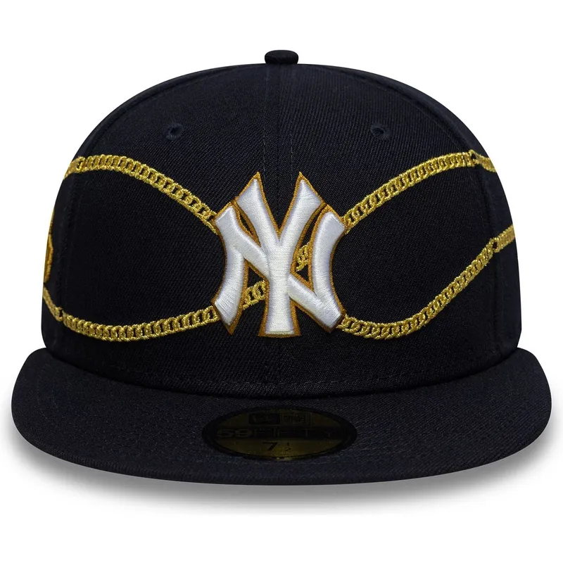 cepur-plakana-tumsi-zils-pieguloss-59fifty-chain-wrap-no-new-york-yankees-mlb-no-new-era