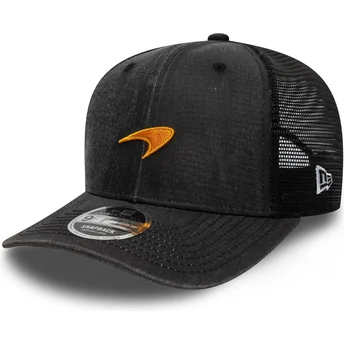 New Era 9FIFTY Washed McLaren Racing Formula 1 Black Snapback Trucker Hat
