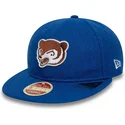 flache-blaue-verstellbare-9fifty-retro-crown-heritage-kappe-der-chicago-cubs-mlb-von-new-era