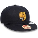 marineblaue-verstellbare-flache-kappe-9fifty-retro-crown-heritage-der-detroit-tigers-mlb-von-new-era