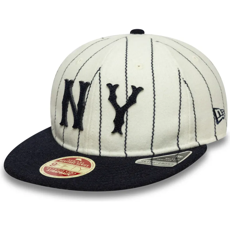 plaska-czapka-bezowo-granatowa-regulowana-9fifty-retro-crown-heritage-new-york-yankees-mlb-new-era