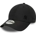 verstellbare-schwarze-curved-cap-mit-schwarzem-logo-9forty-tonal-flawless-der-new-york-yankees-mlb-von-new-era