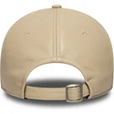 cap-izliekta-beige-adjustable-strap-marron-9twenty-leather-no-new-york-yankees-mlb-no-new-era