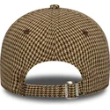 casquette-courbee-marron-ajustable-9twenty-houndstooth-los-angeles-dodgers-mlb-new-era