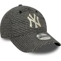 cepur-izliekta-melns-regulejams-9twenty-houndstooth-no-new-york-yankees-mlb-no-new-era