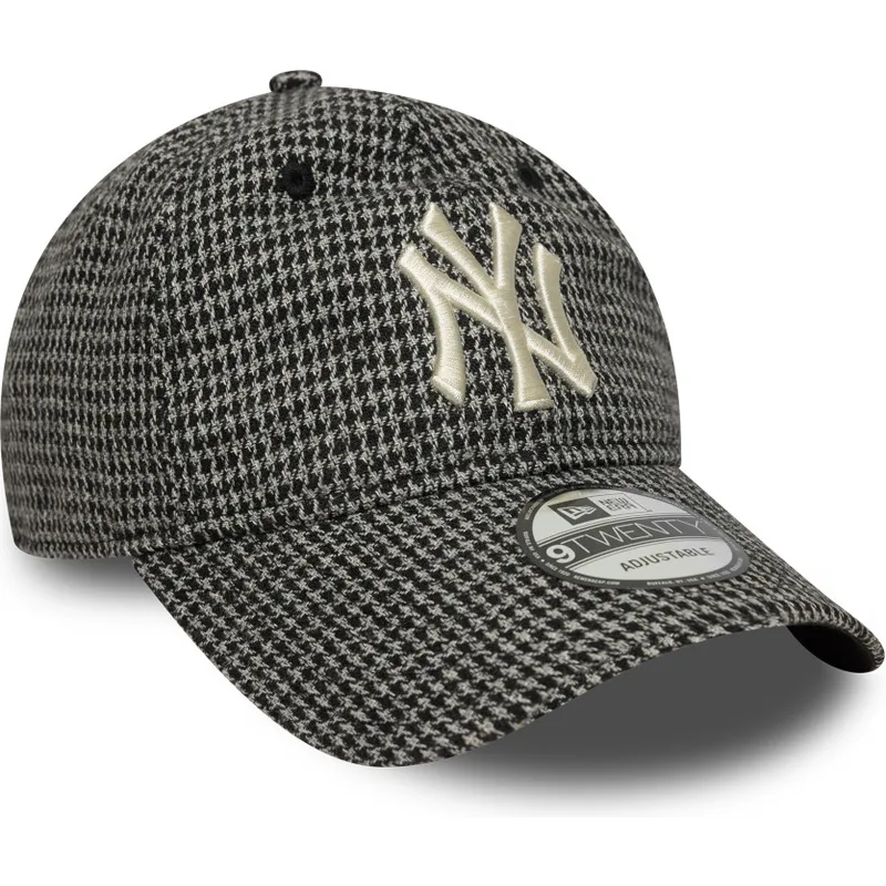 cepur-izliekta-melns-regulejams-9twenty-houndstooth-no-new-york-yankees-mlb-no-new-era