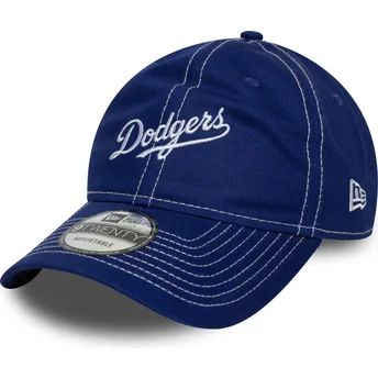 Cepur izliekta zils regulējams 9TWENTY Contrast Stitch no Los Angeles Dodgers MLB no New Era