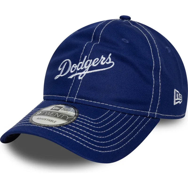 niebieska-regulowana-czapka-z-zakrzywionym-daszkiem-9twenty-contrast-stitch-los-angeles-dodgers-mlb-new-era