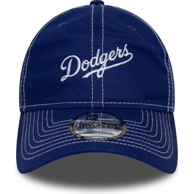 cepur-izliekta-zils-regulejama-lente-9twenty-contrast-stitch-no-los-angeles-dodgers-mlb-no-new-era